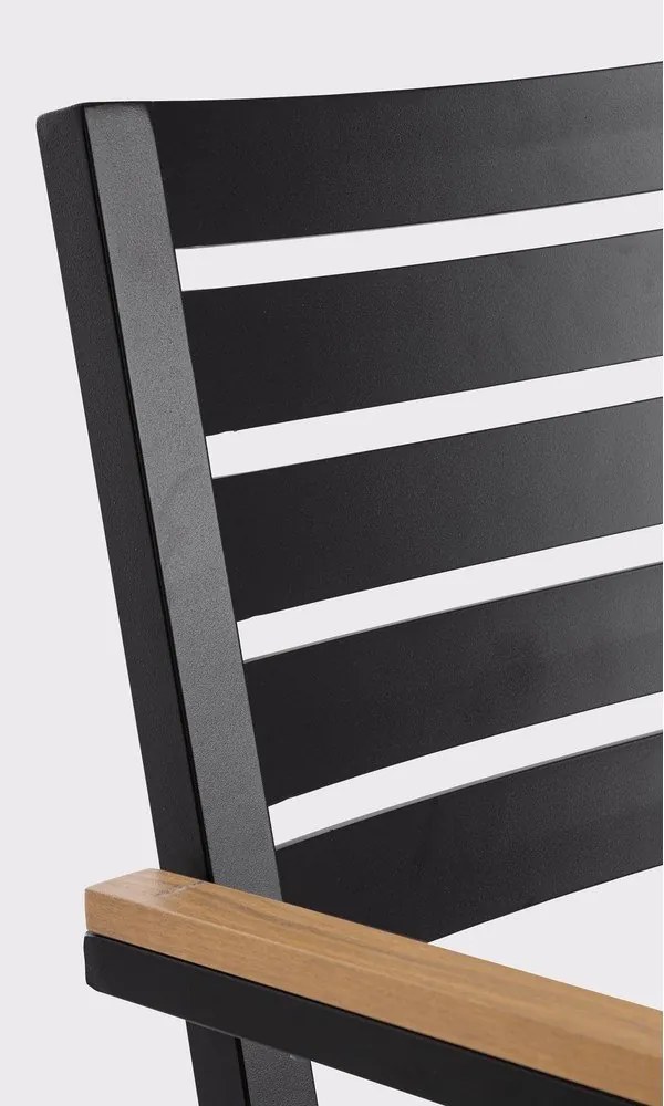 Sedia da esterno color antracite in metallo Henna – Bizzotto