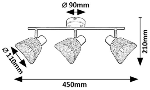 Rabalux 73007 - Faretto FARELIA 3xE14/10W/230V