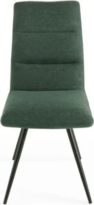 Sedia da cucina in tessuto Verde gambe metallo HILL set 2 pezzi