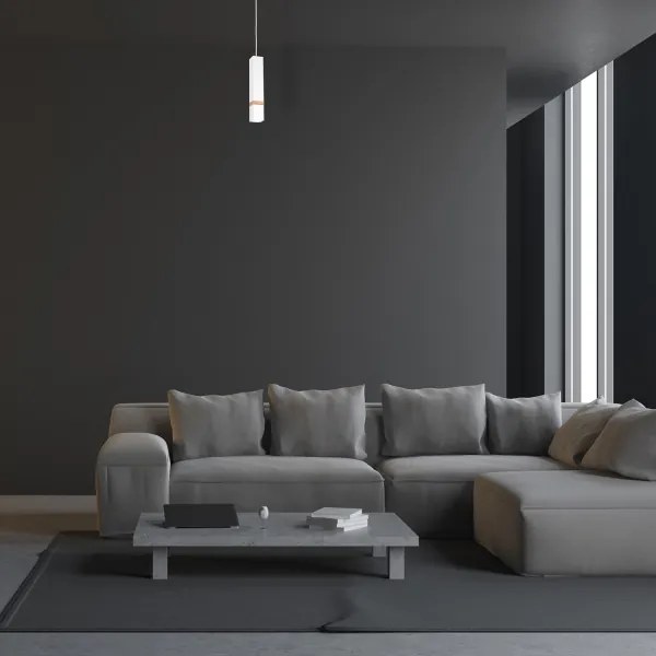 Lampadario a sospensione VIDAR 1xGU10/25W/230V bianco