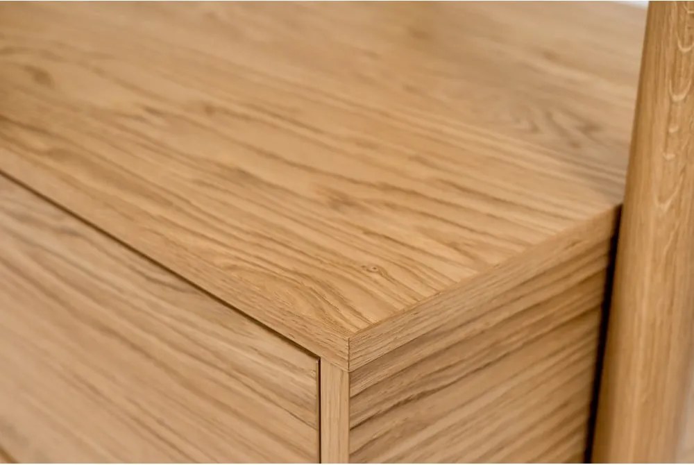 Parete dell'anticamera in legno di quercia con specchio Tripod - Woodman