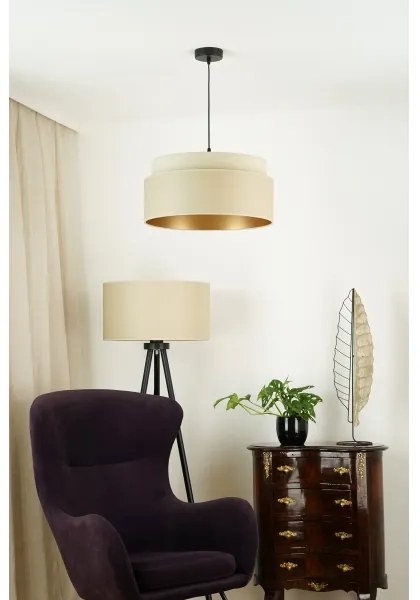 Brilagi - Lampadario OREGON VEGE 1xE27/15W/230V Ø 45 cm beige