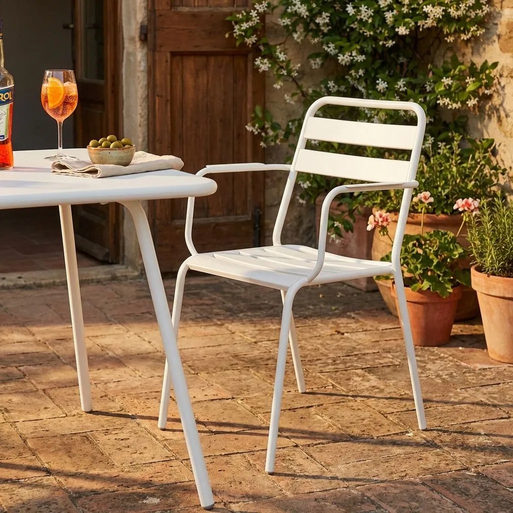 ROMANUS - poltrona da giardino impilabile in ferro