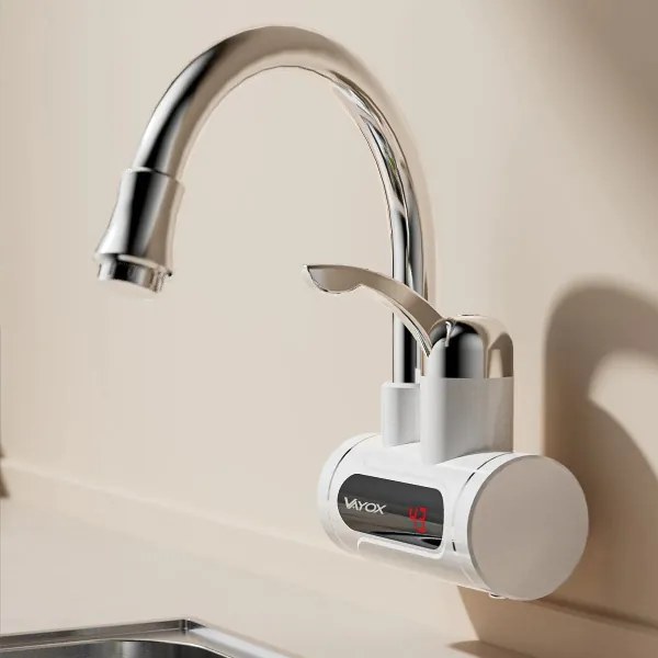 Scaldabagno istantaneo con LED display 3000W/230V IPX4 bianco