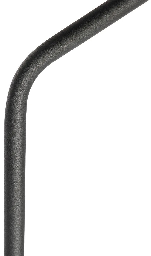 Lampada da terra moderna nera con oro regolabile - Morik