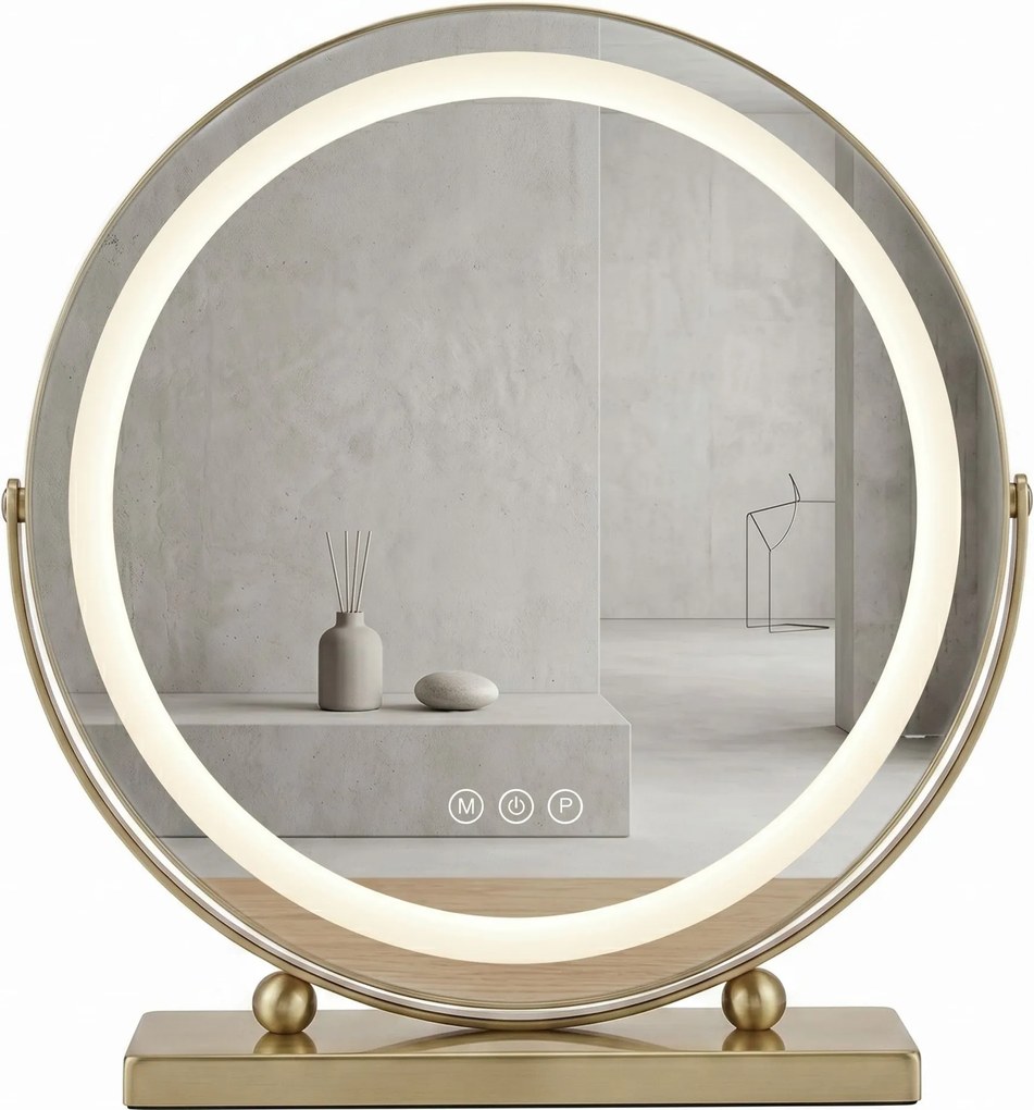 Specchio LED MAKE-UP L.Gold 40 cm