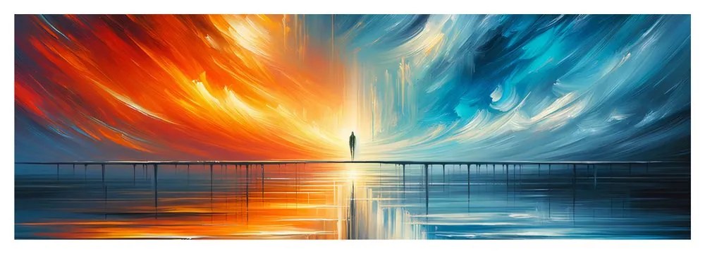 Quadro su tela – Ponte di luce tra due mondi