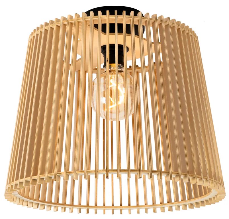Lampada da soffitto per esterni rustica in legno IP44 - Jayla