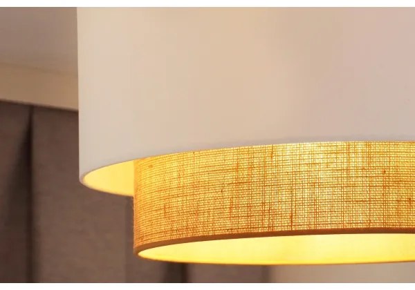 Duolla - Lampadario a plafone BOHO 1xE27/15W/230V diametro 45 cm bianco/marrone