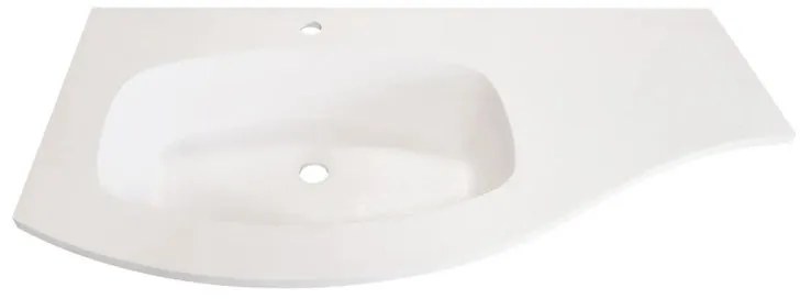 Lavabo a incasso rettangolare Armonia L 105 x H 14 x P 46 cm in resina bianco lucido