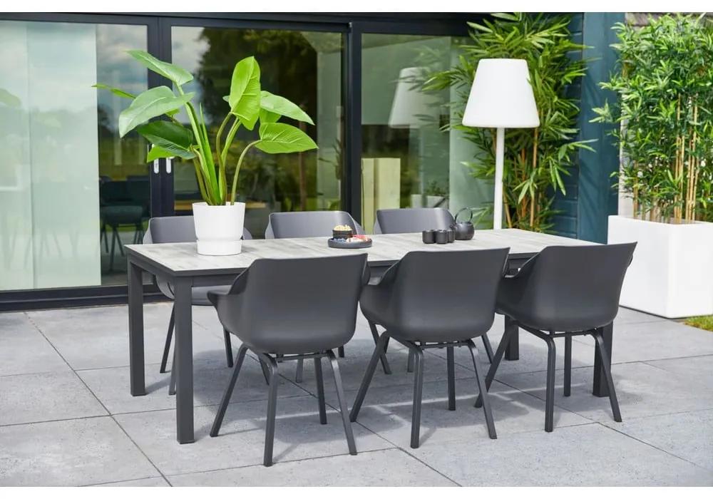 Set di 2 sedie da giardino in plastica grigio scuro Sophie - Hartman