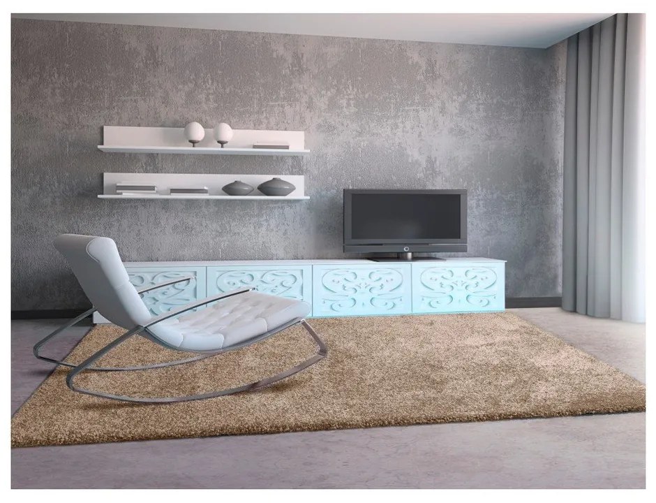 Tappeto marrone chiaro , 57 x 110 cm Aqua Liso - Universal