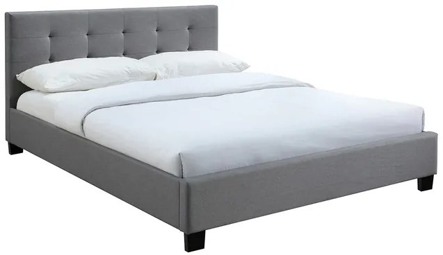 Letto 160 x 200 imbottito tessuto grigio MARQUISE