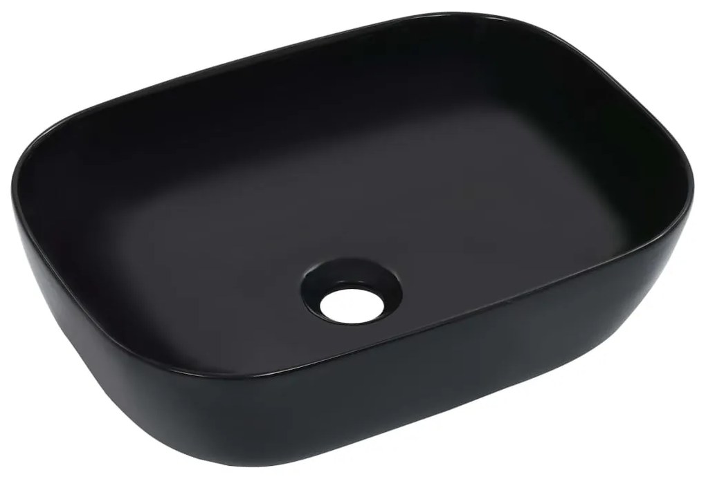 Lavandino 45,5x32x13 Cm İn Ceramica Nero /