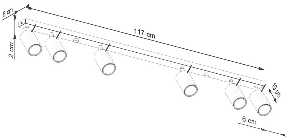 Faretto verde 6x117 cm Etna – Sollux