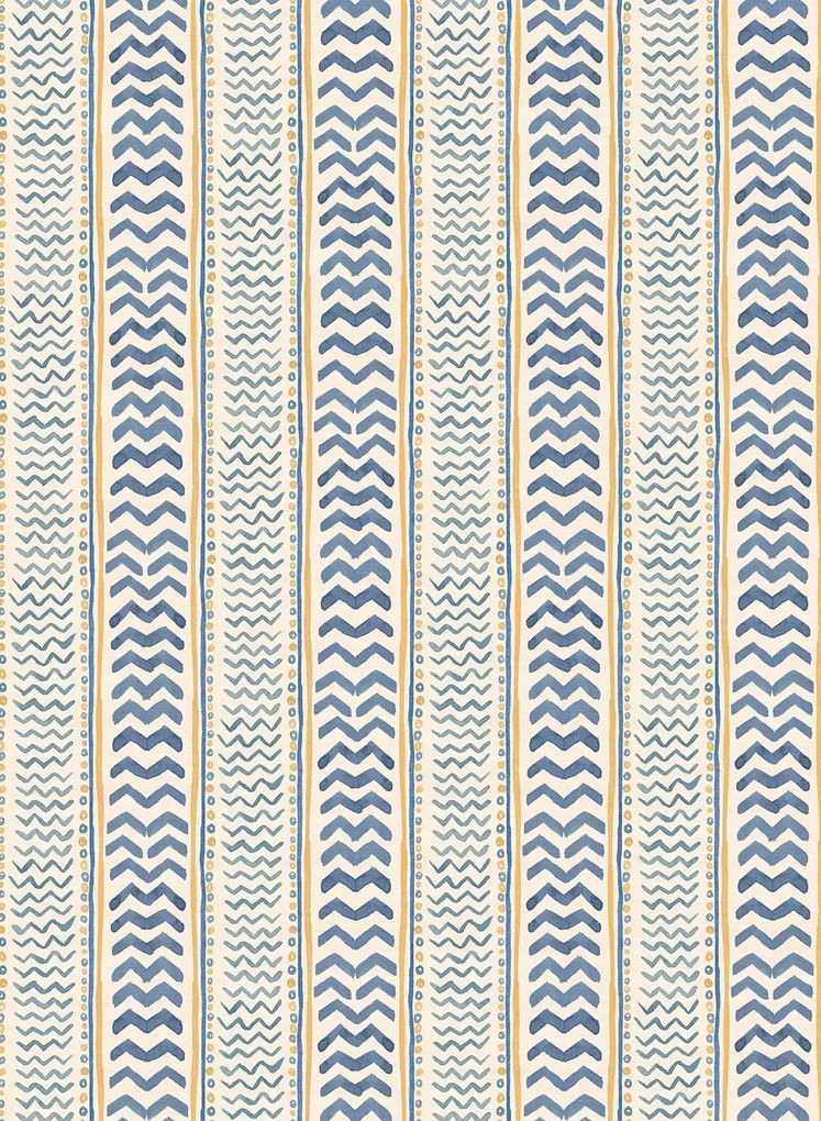 GP & J Baker Carta da parati Wriggle Room - Blue/ Yellow