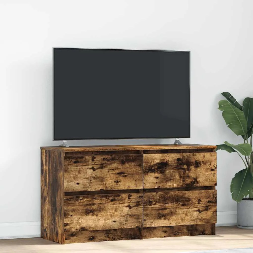 Mobile Tv Rovere Fumo 100x35x54 Cm İn Legno Multistrato /