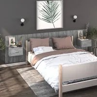 Comodini a Muro 2 pz Grigio Sonoma 816955