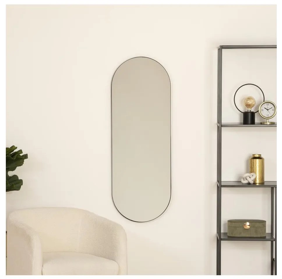 Atmosphera - Specchio da parete SELENA 112x40 cm nero