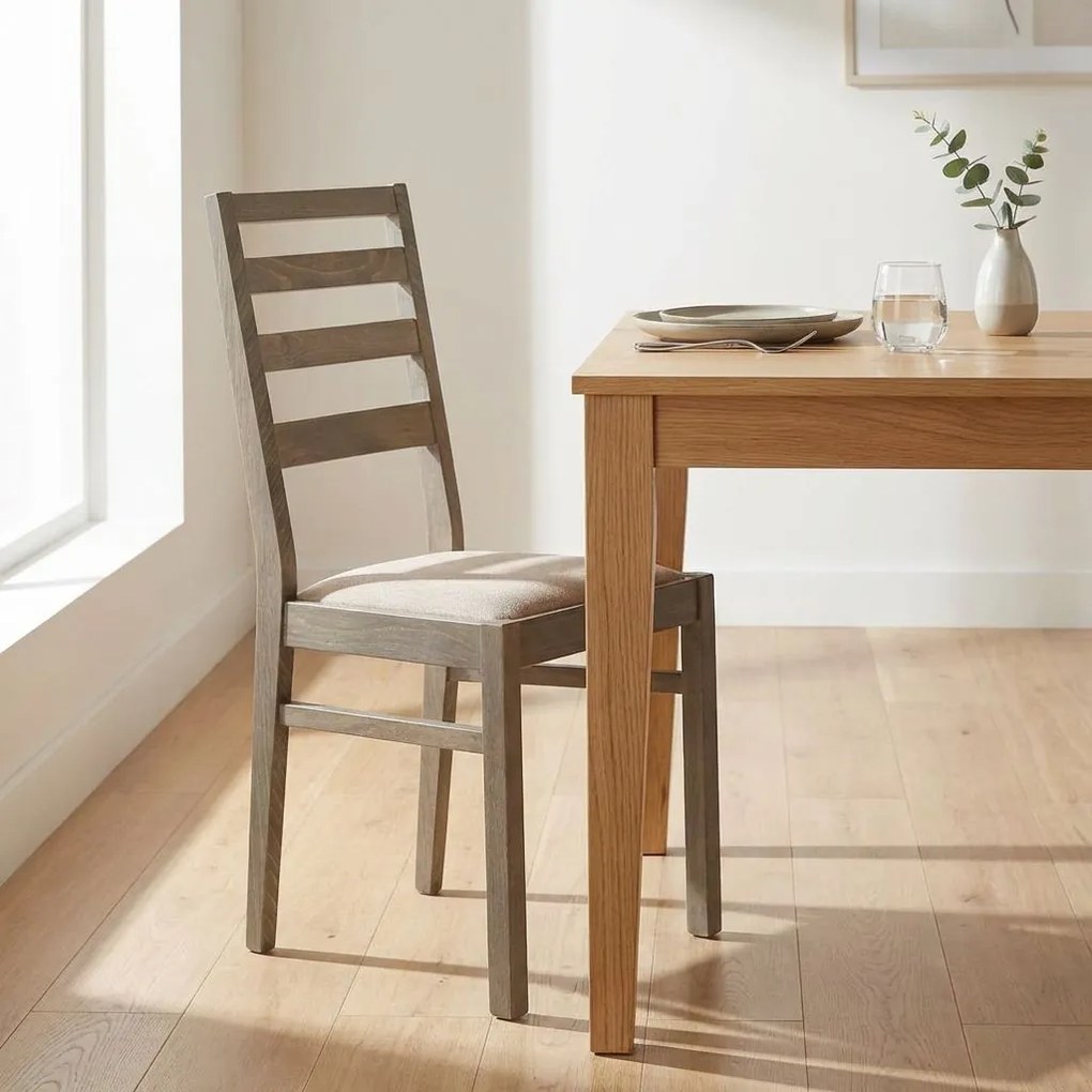 BEATRIX - sedia moderna in legno con seduta in stoffa