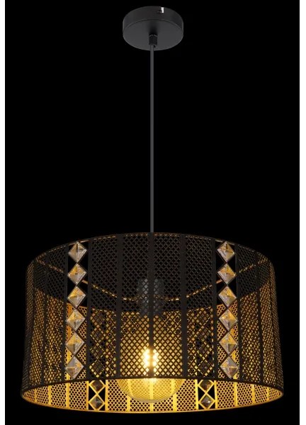 Globo 15450H - Lampadario a sospensione con filo ABINY 1xE27/60W/230V oro/nero