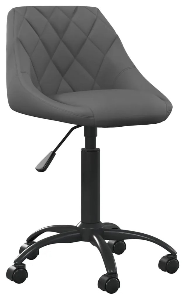 Sedia Da Ufficio Grigio Scuro İn Velluto /