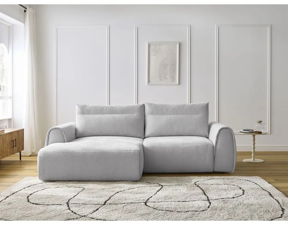 Divano angolare in grigio chiaro Aden – Bobochic Paris