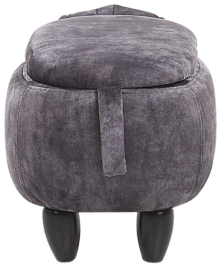 Pouf animaletto in velluto grigio DOGGY Beliani