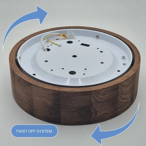 Brilagi - Plafoniera LED RGBW dimmerabile CARVALHO 1xE27/9W/230V Wi-Fi rovere diam. 27,5