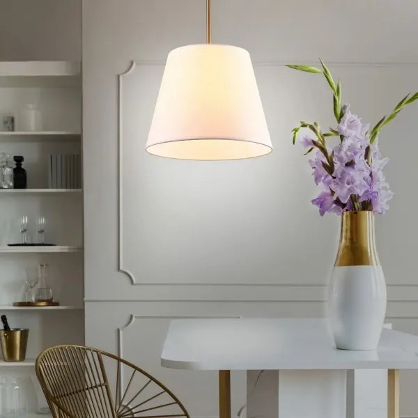 Lampadario a sospensione con filo ELENA 1xE27/20W/230V bianco