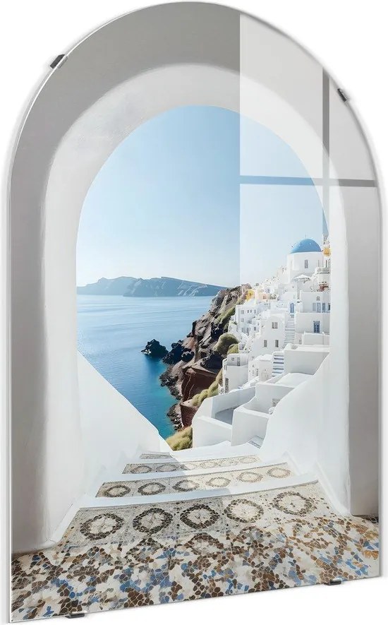 Dipinto su vetro 70x100 cm Oia – Styler