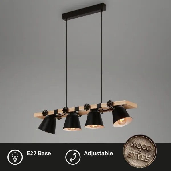 Brilo - Lampadario a sospensione con filo TALLE 4xE27/40W/230V