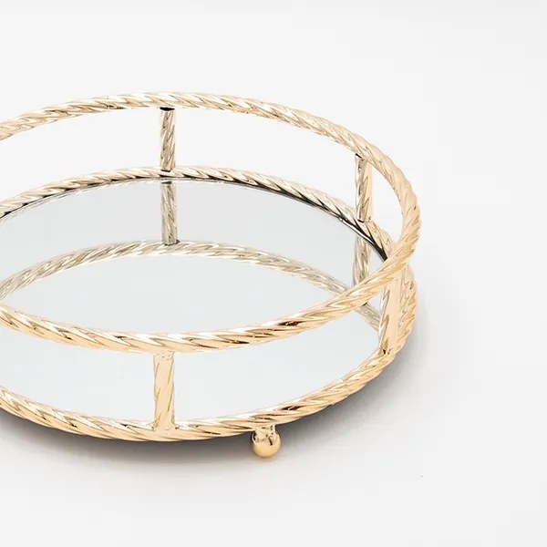 SET 3x Vassoio decorativo diametro 27/33/37 cm oro