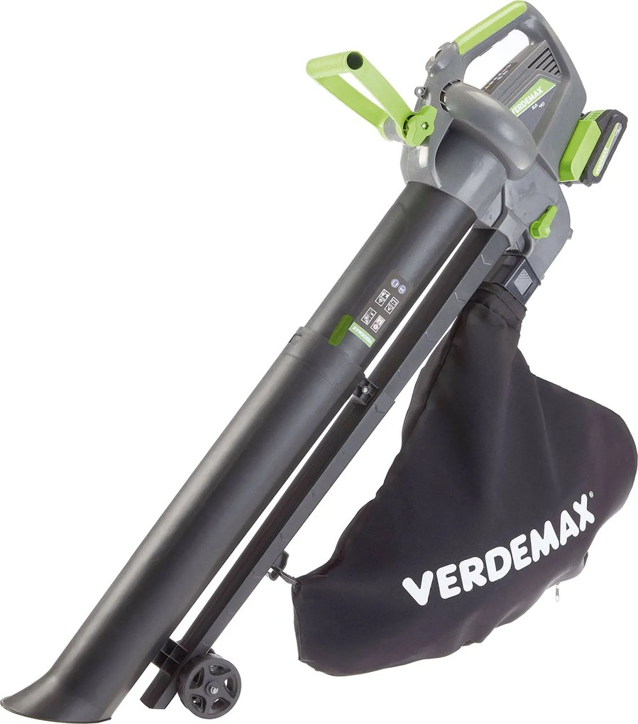 Aspiratore Soffiatore per Foglie a Batteria SAR40 con 2 Batterie 20V Copertura 300 mq con Batteria Verde e Nero...