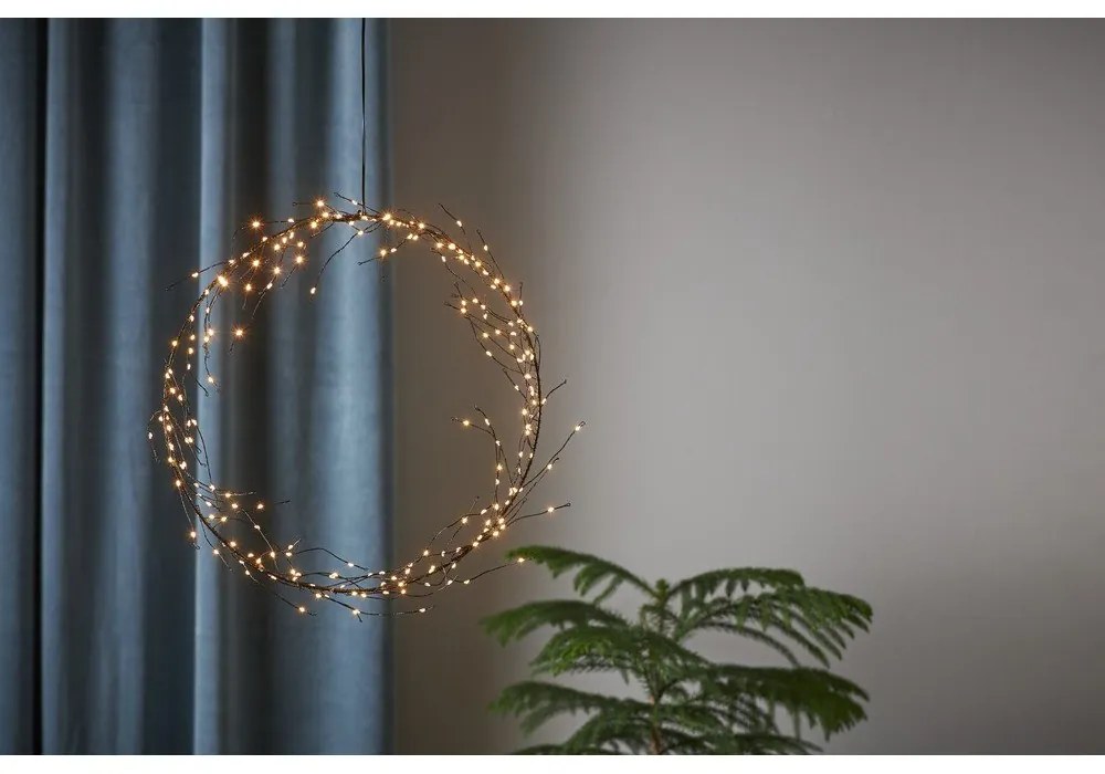 Decorazione luminosa nera con motivo natalizio ø 35 cm Nike - Star Trading