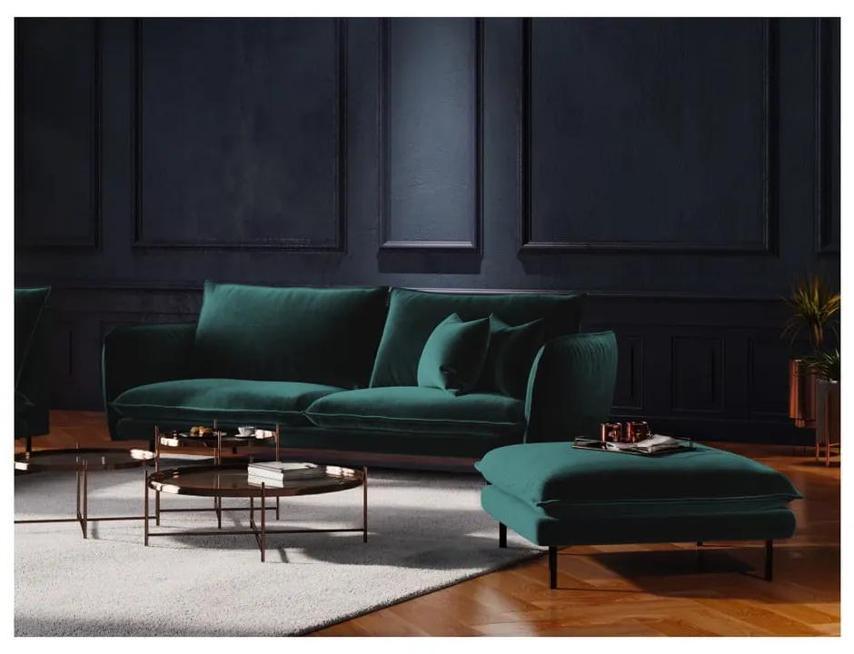 Divano in velluto verde petrolio, 230 cm Vienna - Cosmopolitan Design