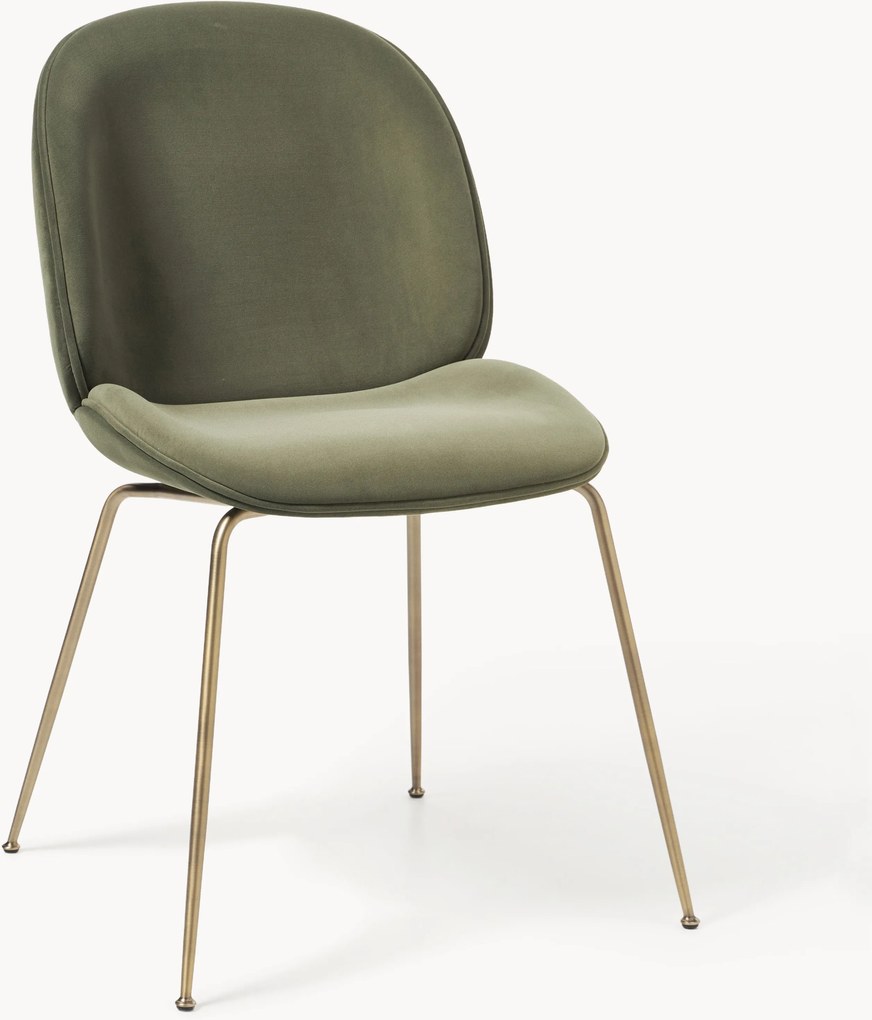 WESTWING x GUBI, Sedia da pranzo in velluto Beetle by Delia Lachance