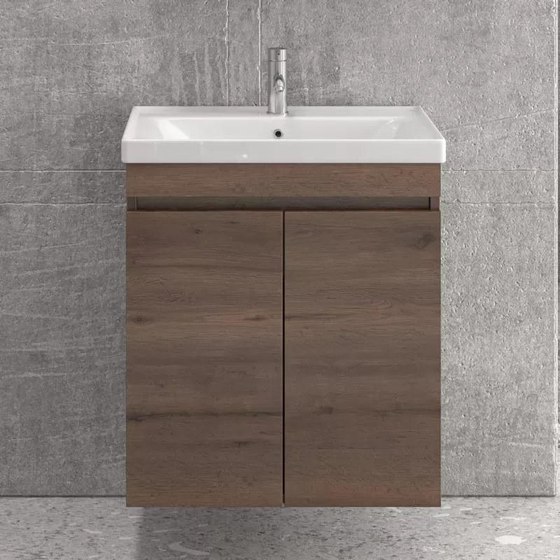 Mobile bagno sospeso da 65cm con lavabo incasso SV-65A - KAMALU