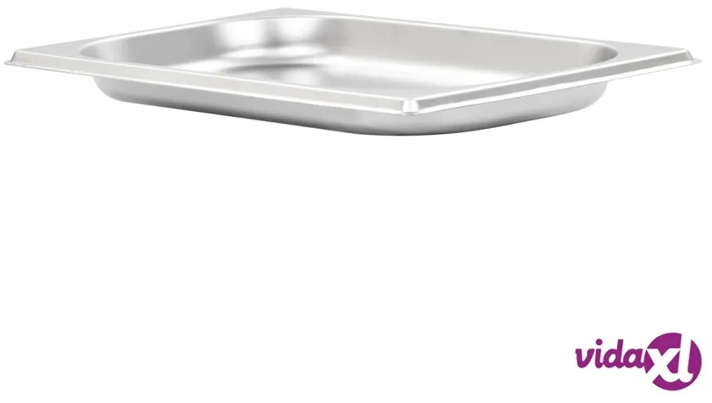 vidaXL Contenitori Gastronorm 12 pz GN 1/4 20 mm in Acciaio Inox