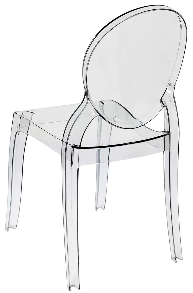 MELODIE - sedia moderna in policarbonato trasparente set da 6