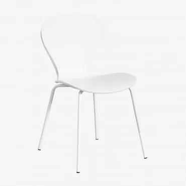 Confezione da 4 sedie da pranzo impilabili Uit Colors Bianco - Sklum