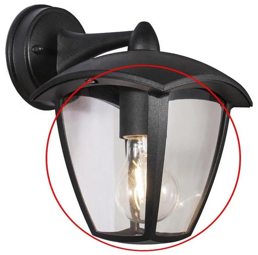 Vetro di ricambio per applique e lampada LUNA E27, trasparente