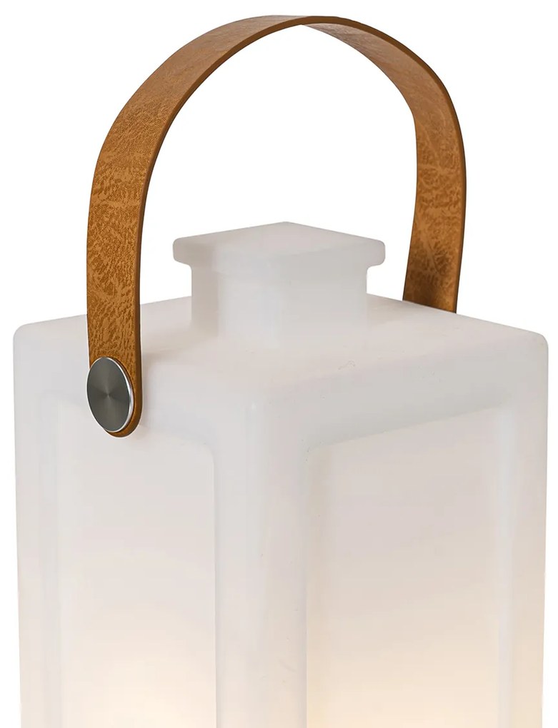 Lampada da tavolo moderna bianca effetto fiamma ricaricabile IP44 - Stard