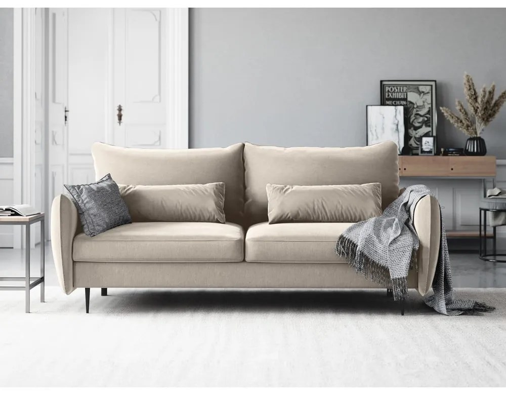 Divano letto beige con contenitore Vermont - Cosmopolitan Design