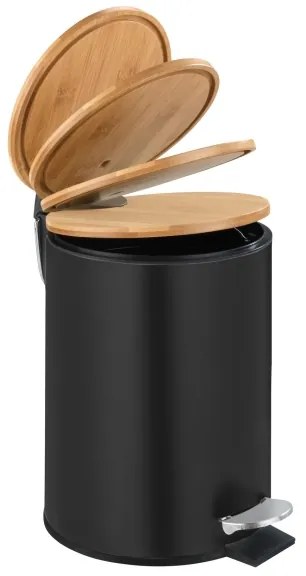 WENKO 24696100 - Cestino TORTONA 17x21 cm nero/marrone