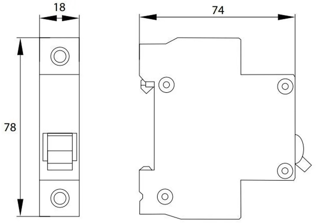 Interruttore Magnetotermico B Differenziale 2Poli 1P - 16A - 30mA - Tipo AC
