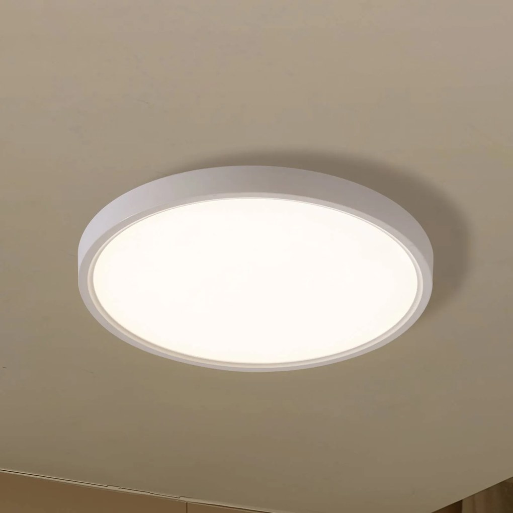 Lindby Smart plafoniera LED Deika, Ø 40 cm, bianco, Tuya