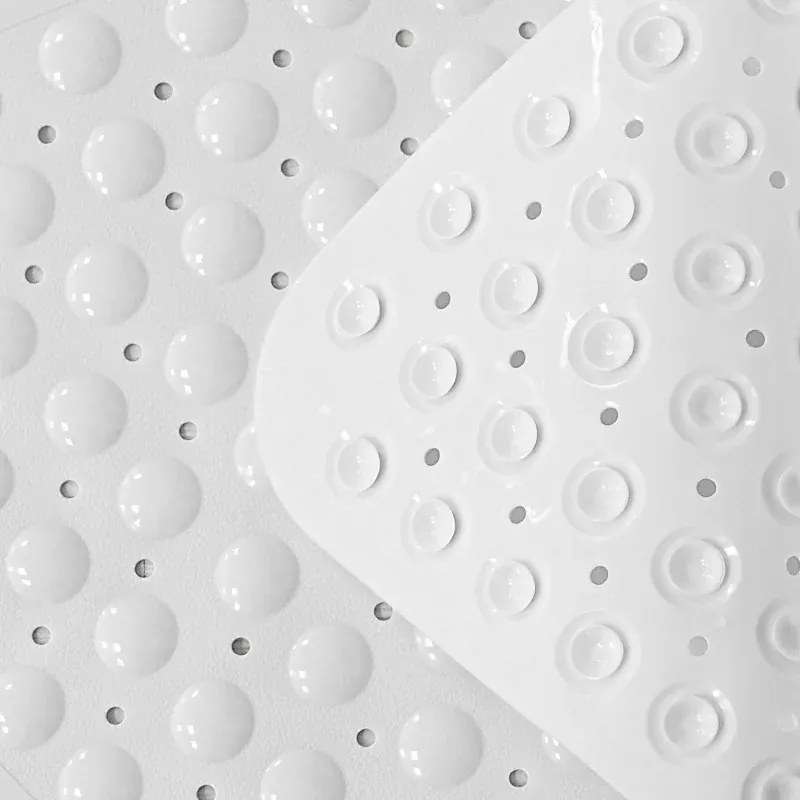 Tappeto antiscivolo angolare in PVC bianco 54x54 cm