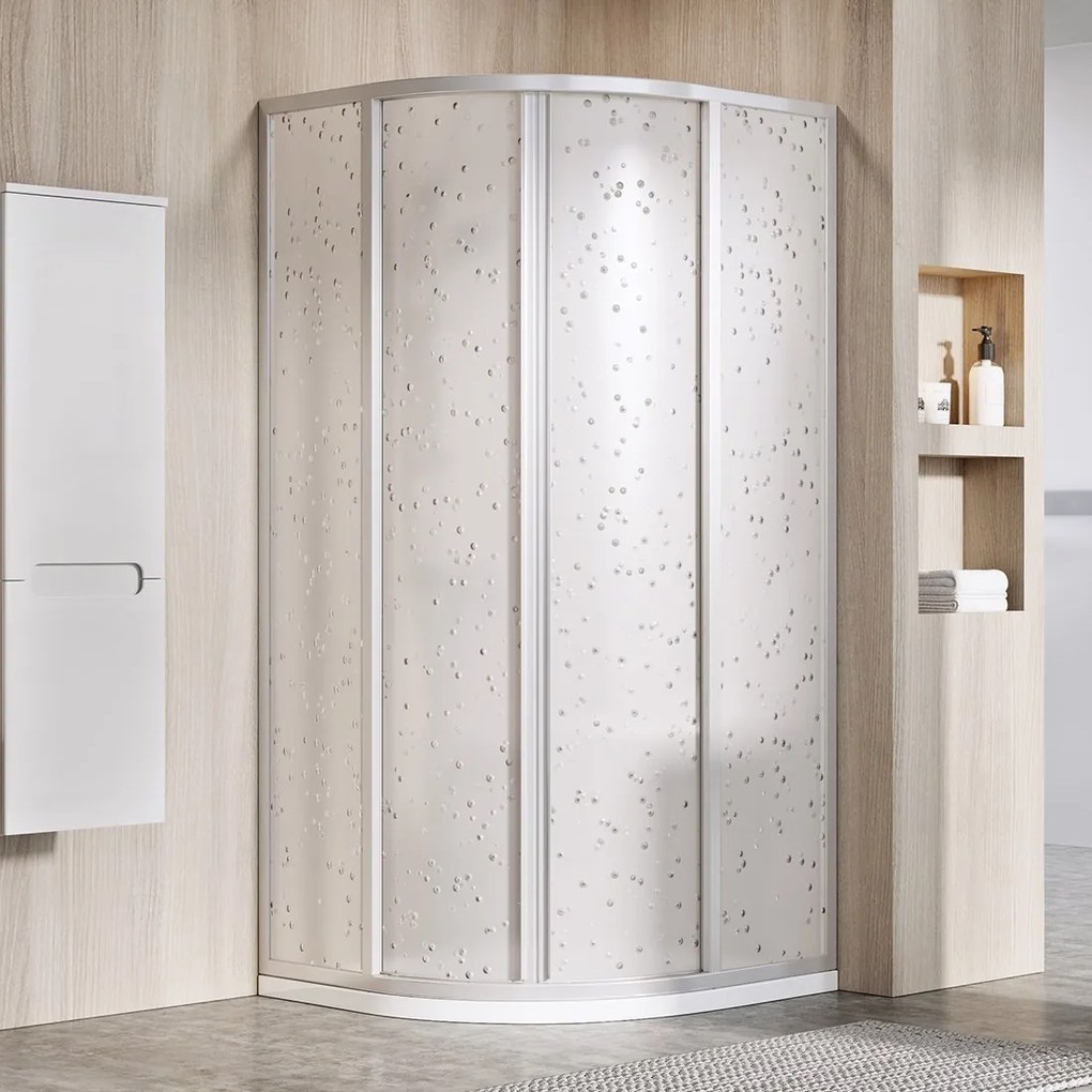 Ravak Supernova box doccia 90x90 cm semicircolare satinato opaca/polistirene 3117OU0211