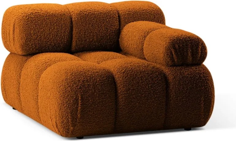 Modulo divano bouclé arancione (angolo destro) Bellis - Micadoni Home